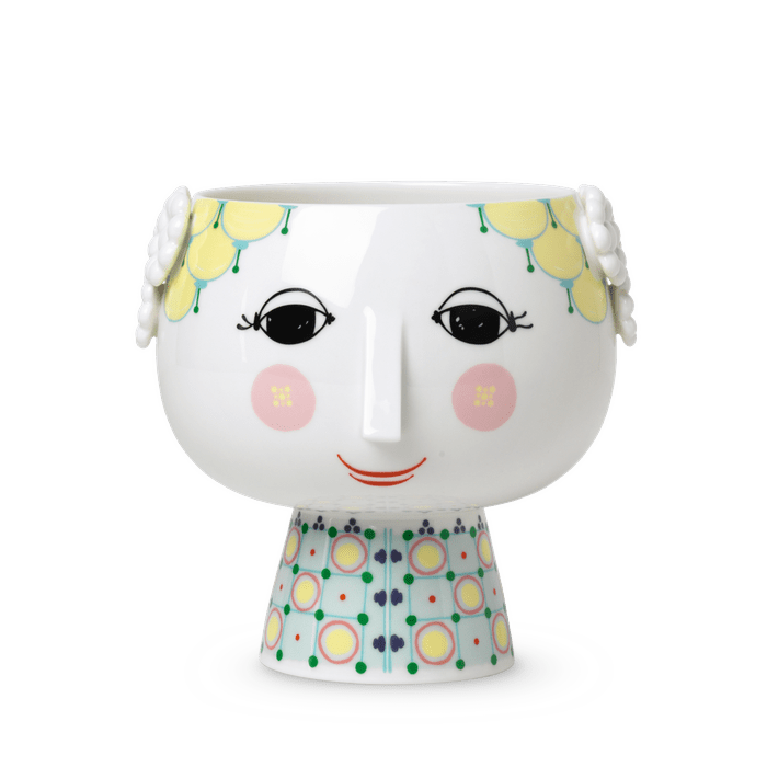 Bjørn Wiinblad 56512 Eva Flowerpot on Base in Yellow