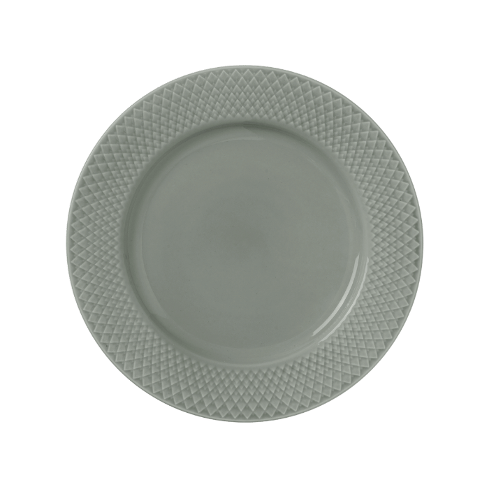 Lyngby Porcelæn 201808 Rhombe Earth Plate in Moss