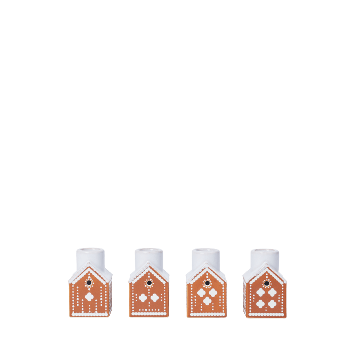 Kähler 693538 Gingerbread Advent Candle Holder in Brown