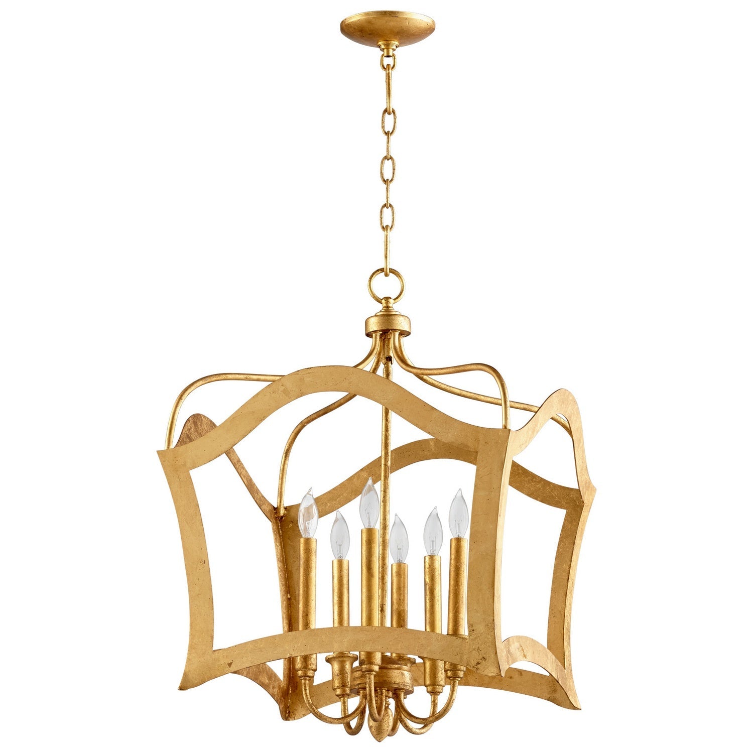 Cyan Canada - 06584 - Six Light Pendant - Milan - Gold Leaf