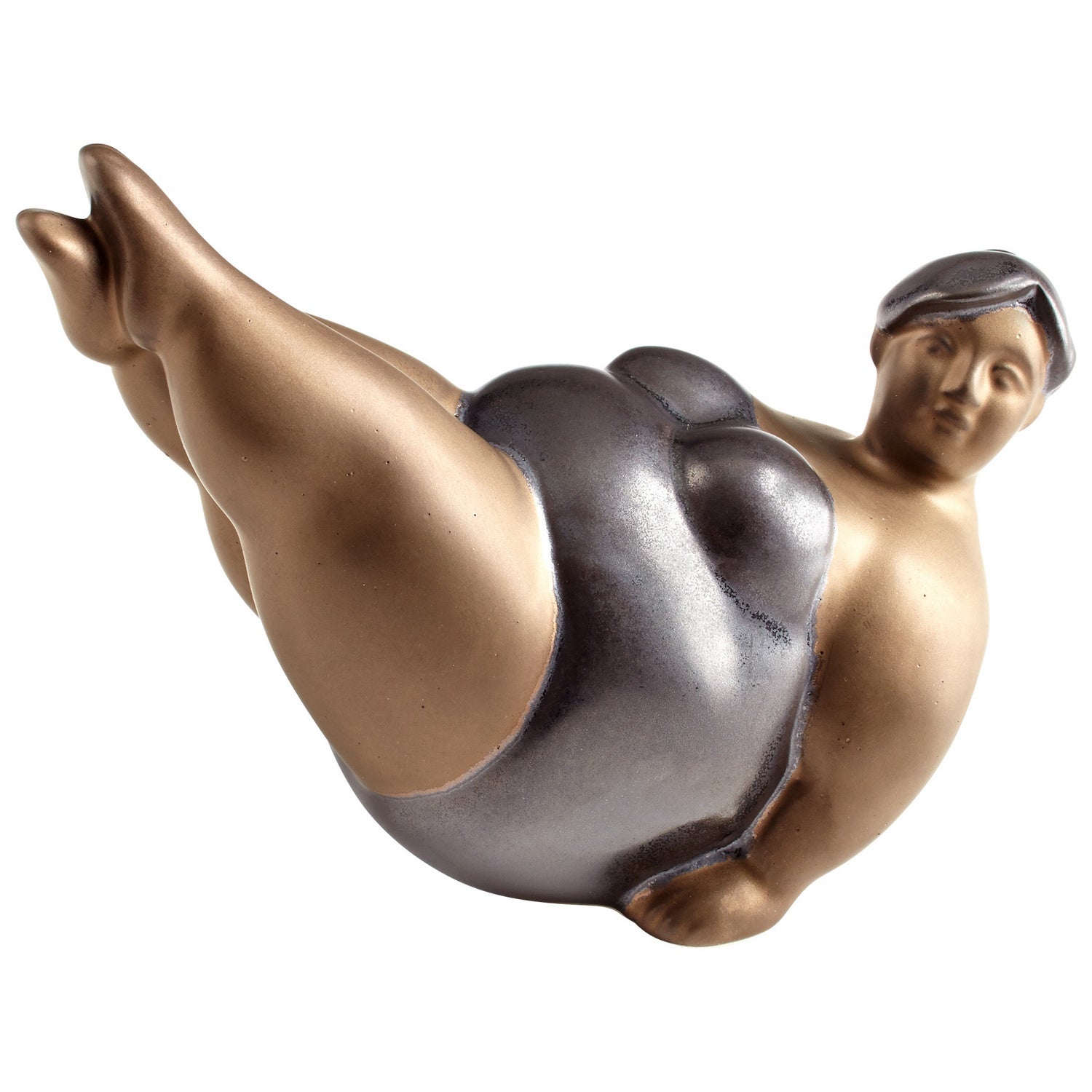 Cyan Canada - 06883 - Sculpture - Yoga Betty - Bronze And Black