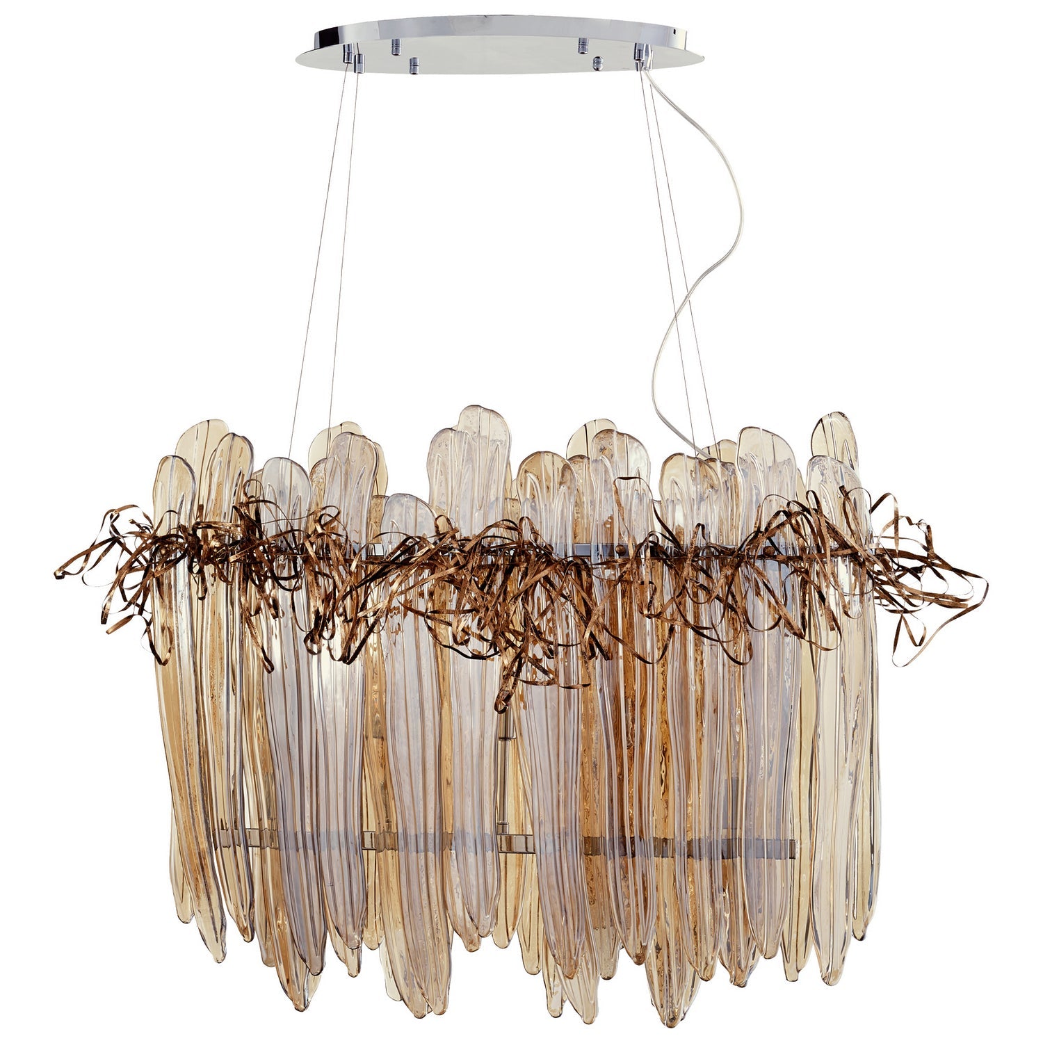 Cyan Canada - 07984 - Five Light Island Pendant - Thetis - Chrome And Copper