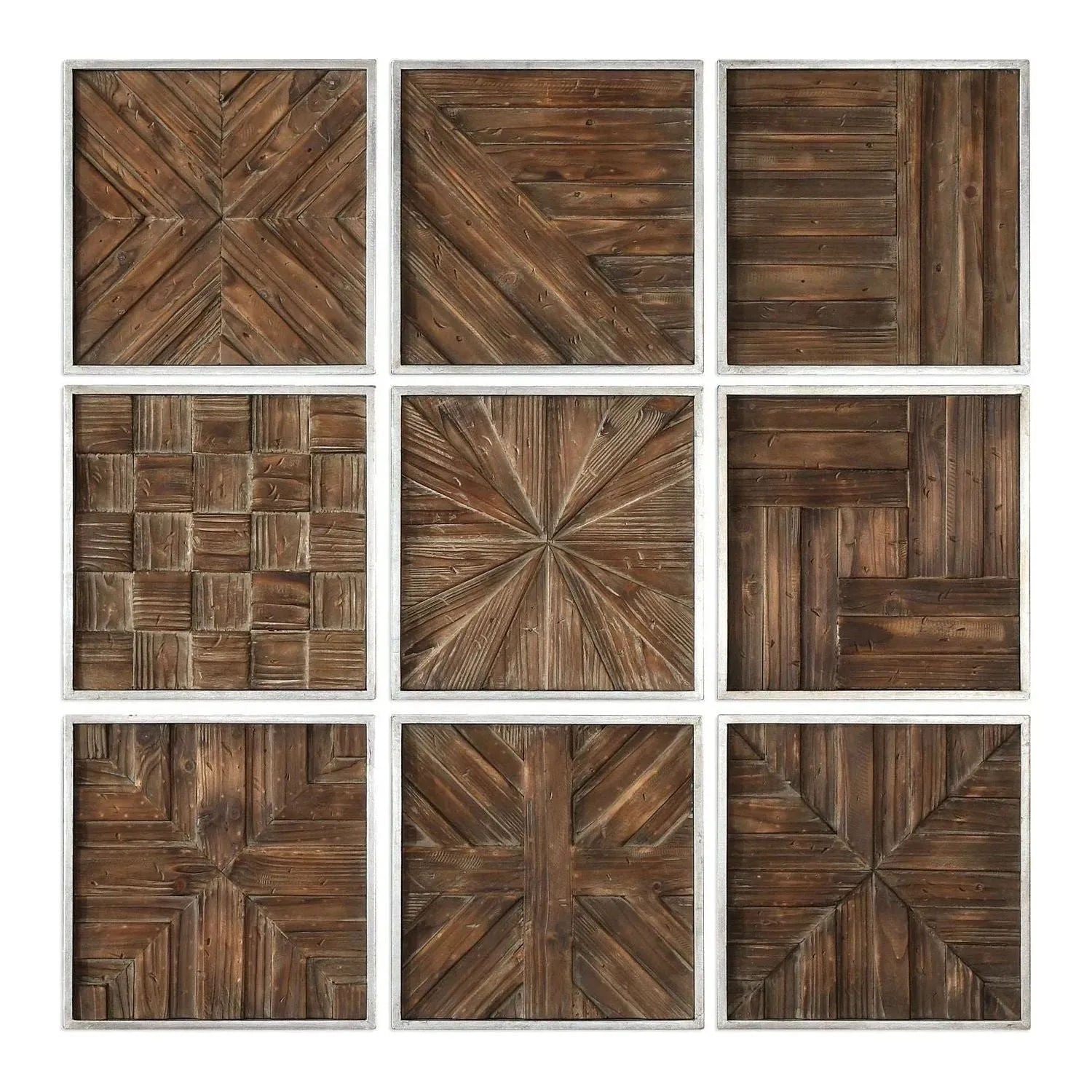 Uttermost - 04115 - Wall Art - Bryndle - Silver Leaf