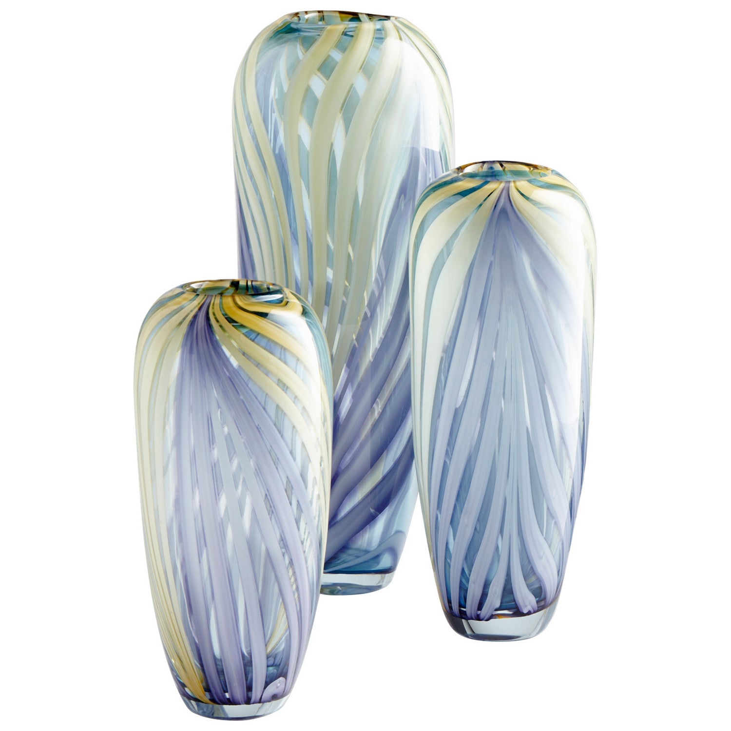 Cyan Canada - 09179 - Vase - Rhythm - Purple And Yellow