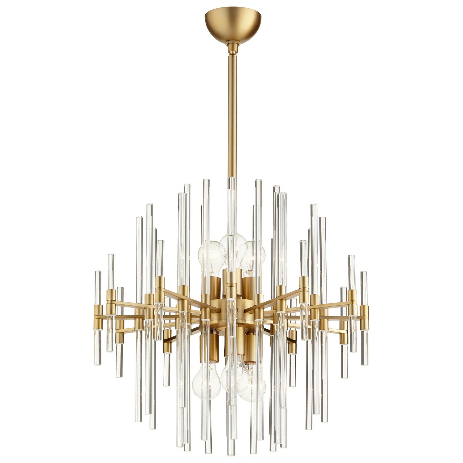 Cyan Canada - 09223 - Six Light Pendant - Quebec - Aged Brass