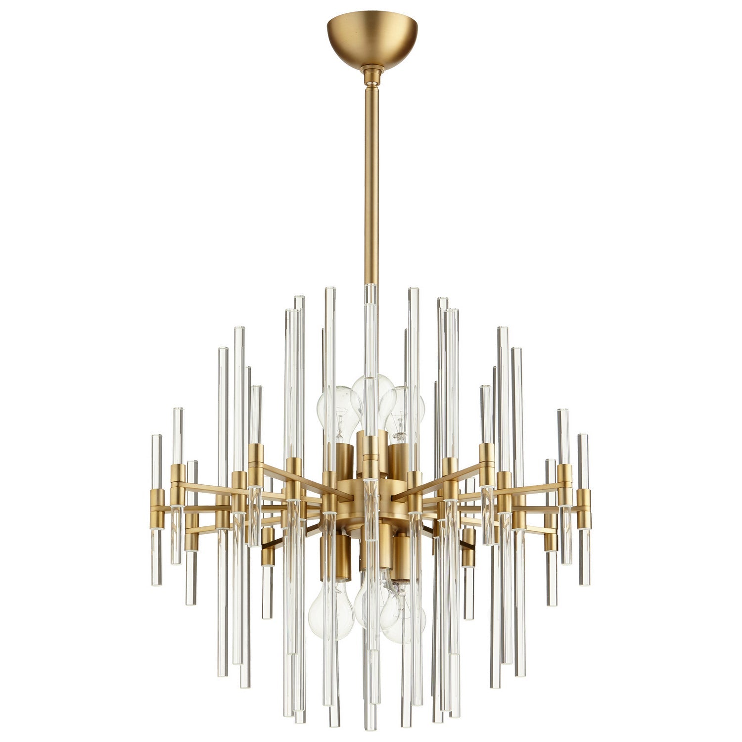 Cyan Canada - 09223 - Six Light Pendant - Quebec - Aged Brass