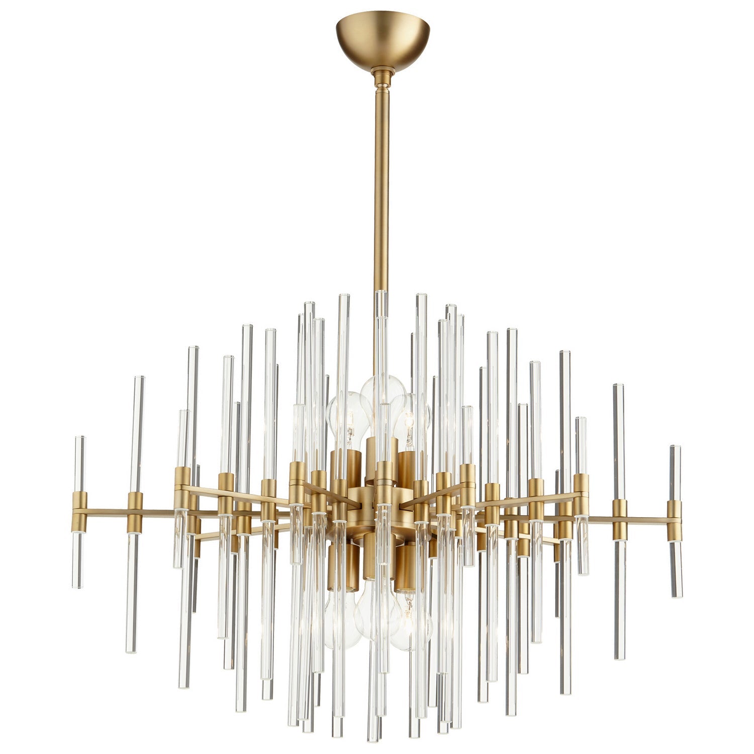 Cyan Canada - 09225 - Six Light Pendant - Quebec - Aged Brass