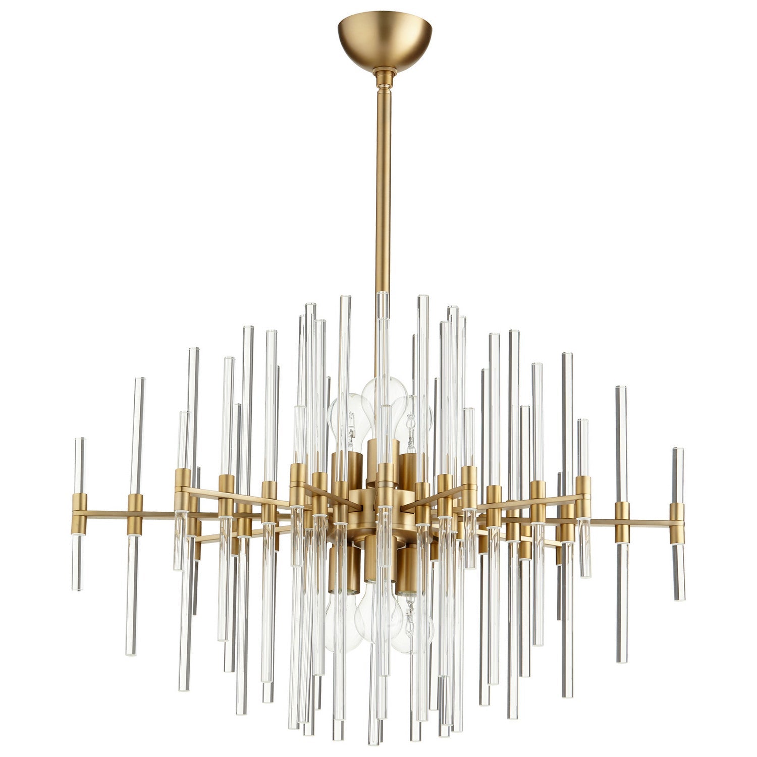 Cyan Canada - 09225 - Six Light Pendant - Quebec - Aged Brass