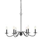 Meridian M10042AI Six Light Chandelier in Aged Iron