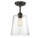 Meridian M60010ORB One Light Semi-Flush Mount in Oil Rubbed Bronze
