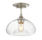 Meridian M60017BN One Light Semi-Flush Mount in Brushed Nickel
