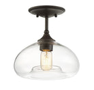 Meridian M60017ORB One Light Semi-Flush Mount in Oil Rubbed Bronze