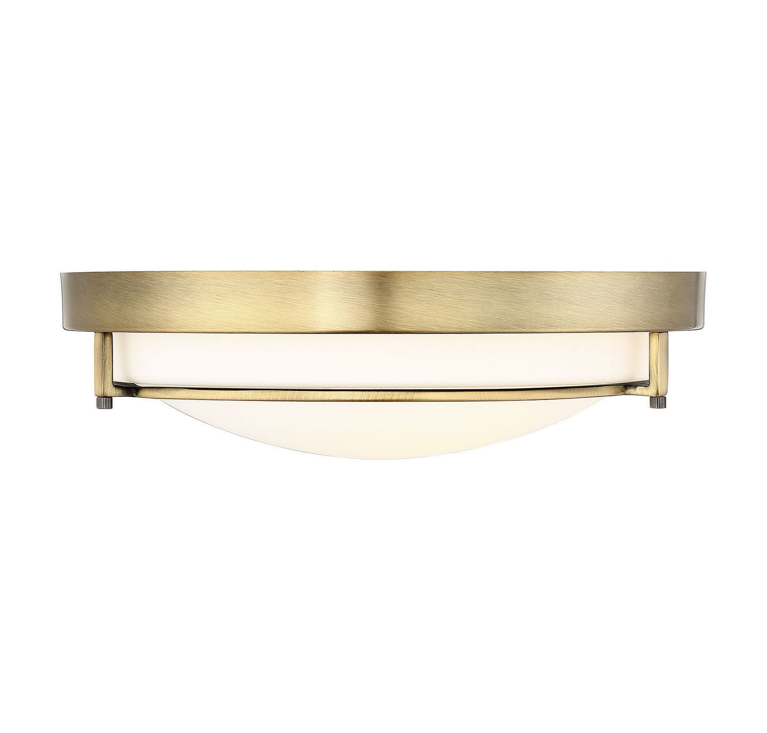 Meridian M60019NB Two Light Flush Mount in Natural Brass