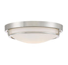 Meridian M60019PN Two Light Flush Mount in Polished Nickel