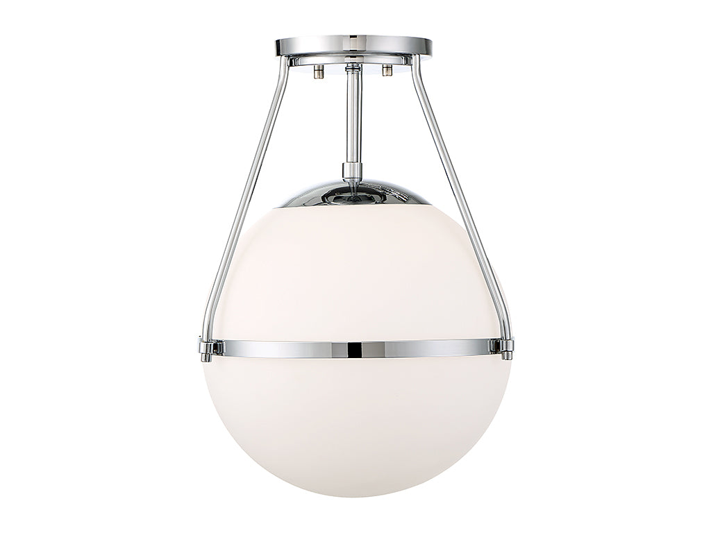 Meridian M60054CH One Light Semi-Flush Mount in Chrome