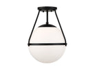 Meridian M60054MBK One Light Semi-Flush Mount in Matte Black