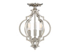 Meridian M60055PN Three Light Semi-Flush Mount in Polished Nickel