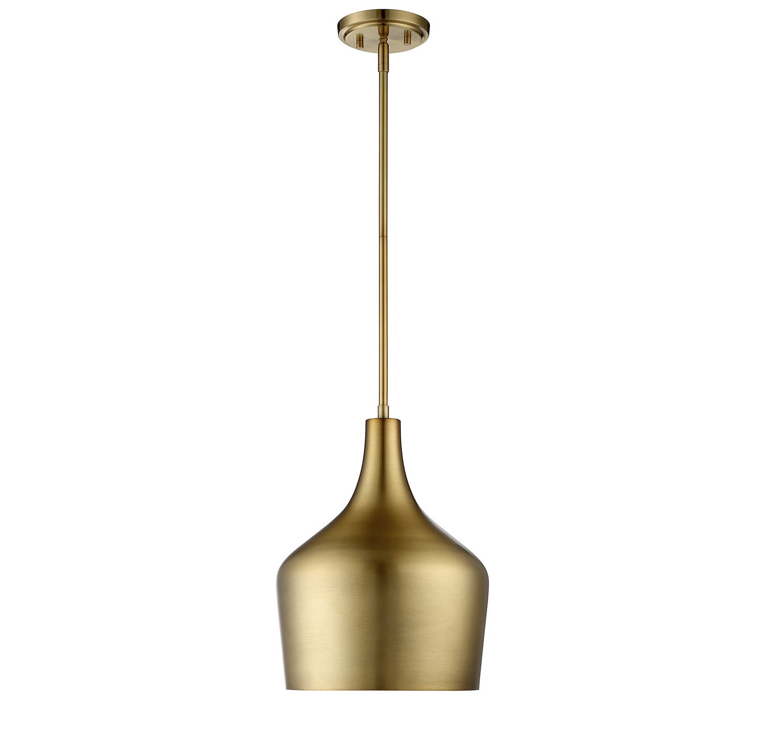 Meridian M70020NB One Light Pendant in Natural Brass