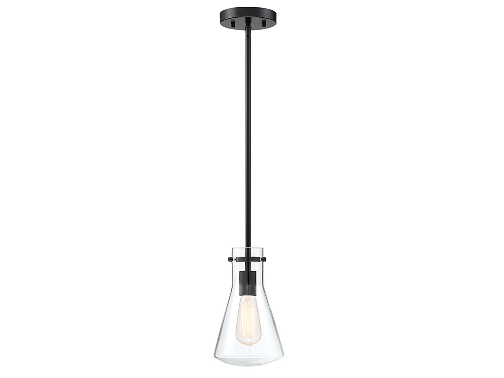 Meridian M70063MBK One Light Pendant in Matte Black