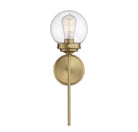 Meridian M90025NB One Light Wall Sconce in Natural Brass