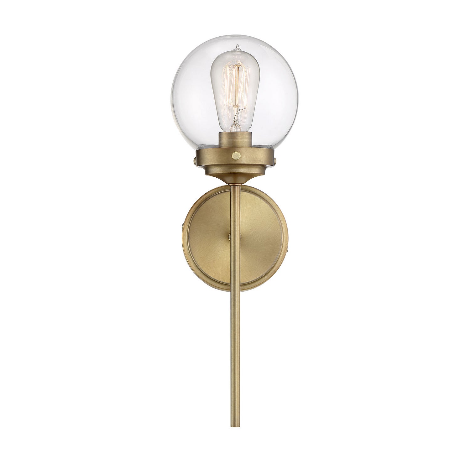 Meridian M90025NB One Light Wall Sconce in Natural Brass