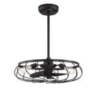 Meridian M2008ORB Three Light Fan D'lier in Oil Rubbed Bronze