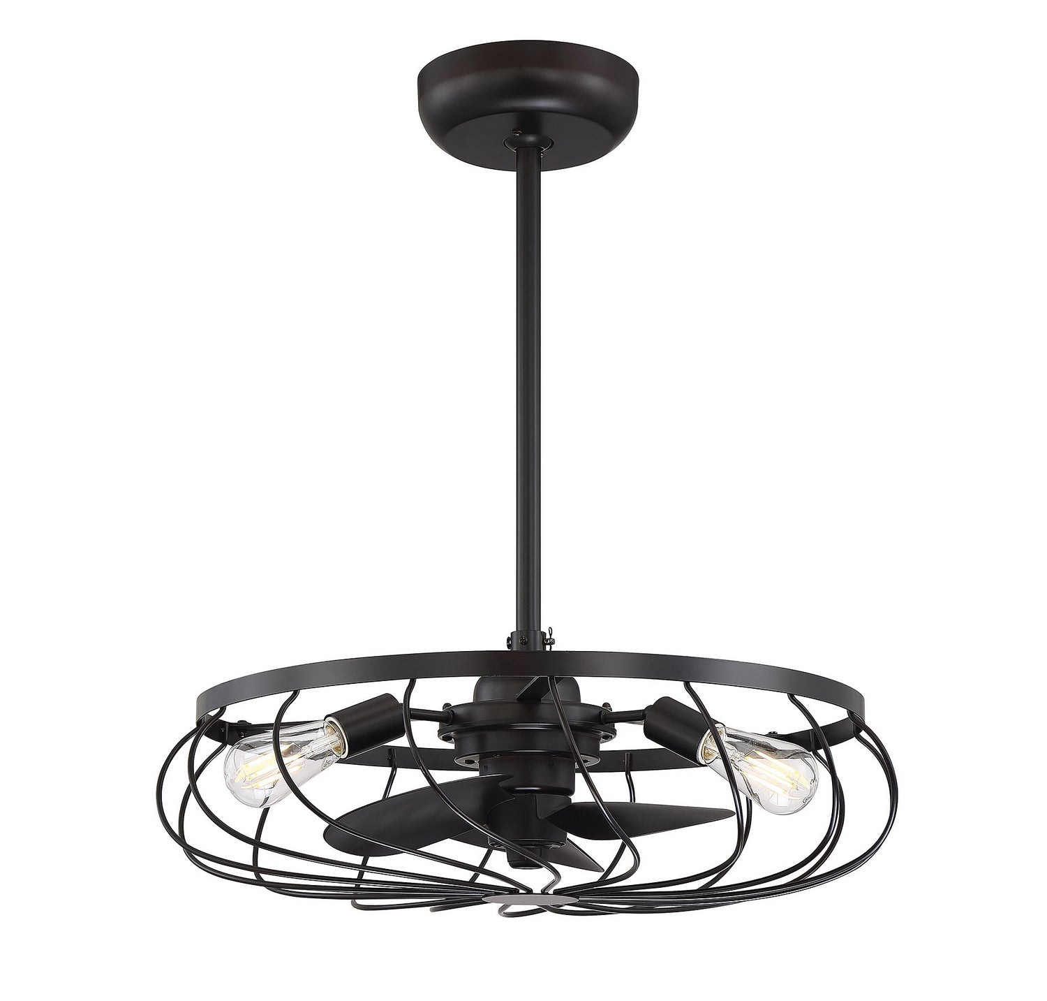 Meridian M2008ORB Three Light Fan D'lier in Oil Rubbed Bronze