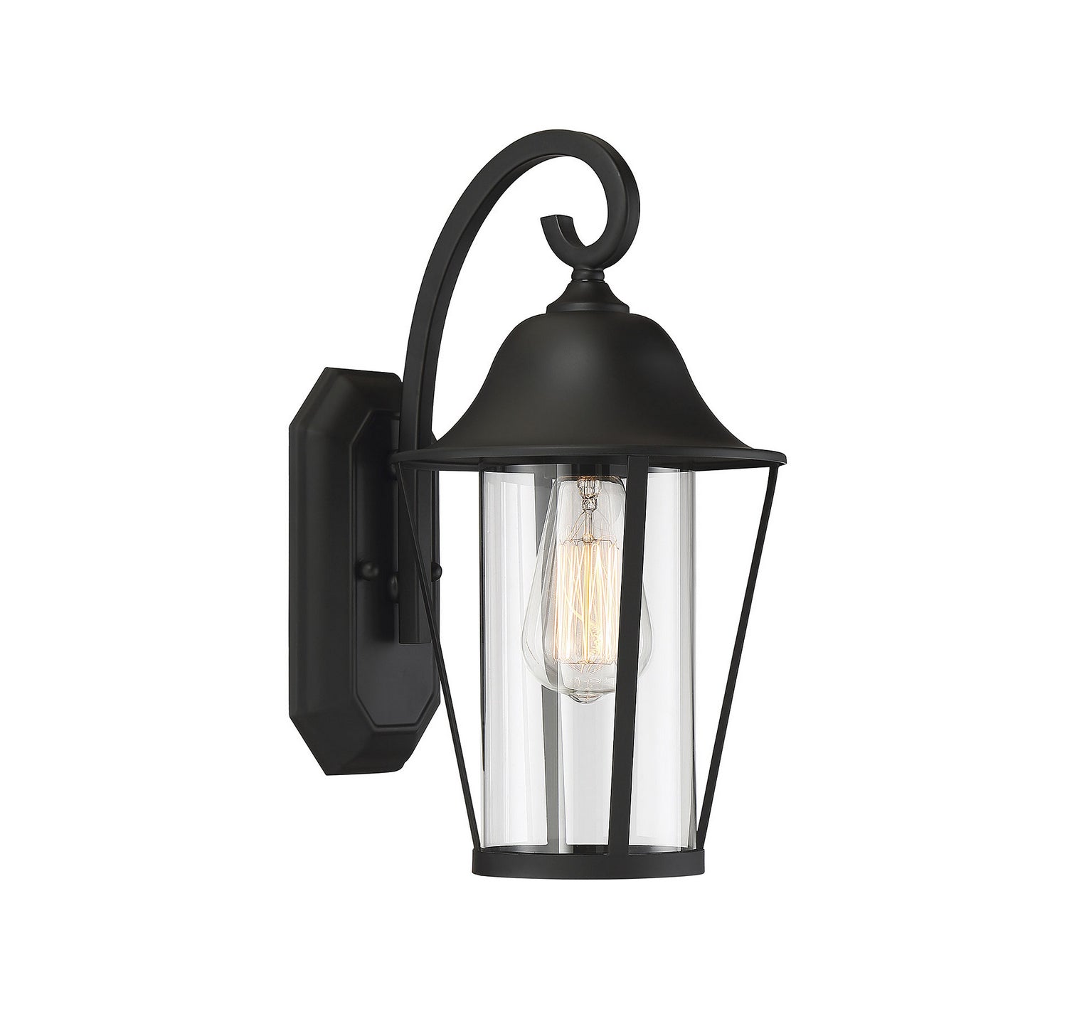 Meridian M50023BK One Light Outdoor Wall Sconce in Matte Black
