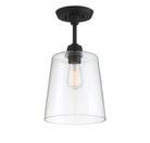 Meridian M60010MBK One Light Semi-Flush Mount in Matte Black