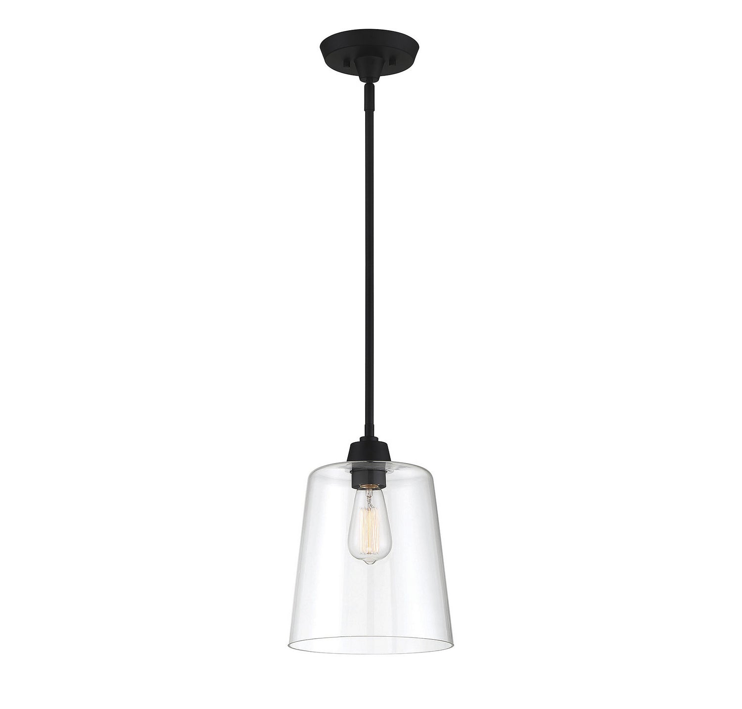 Meridian M70081MBK One Light Pendant in Matte Black