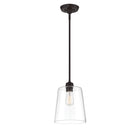 Meridian M70081ORB One Light Pendant in Oil Rubbed Bronze