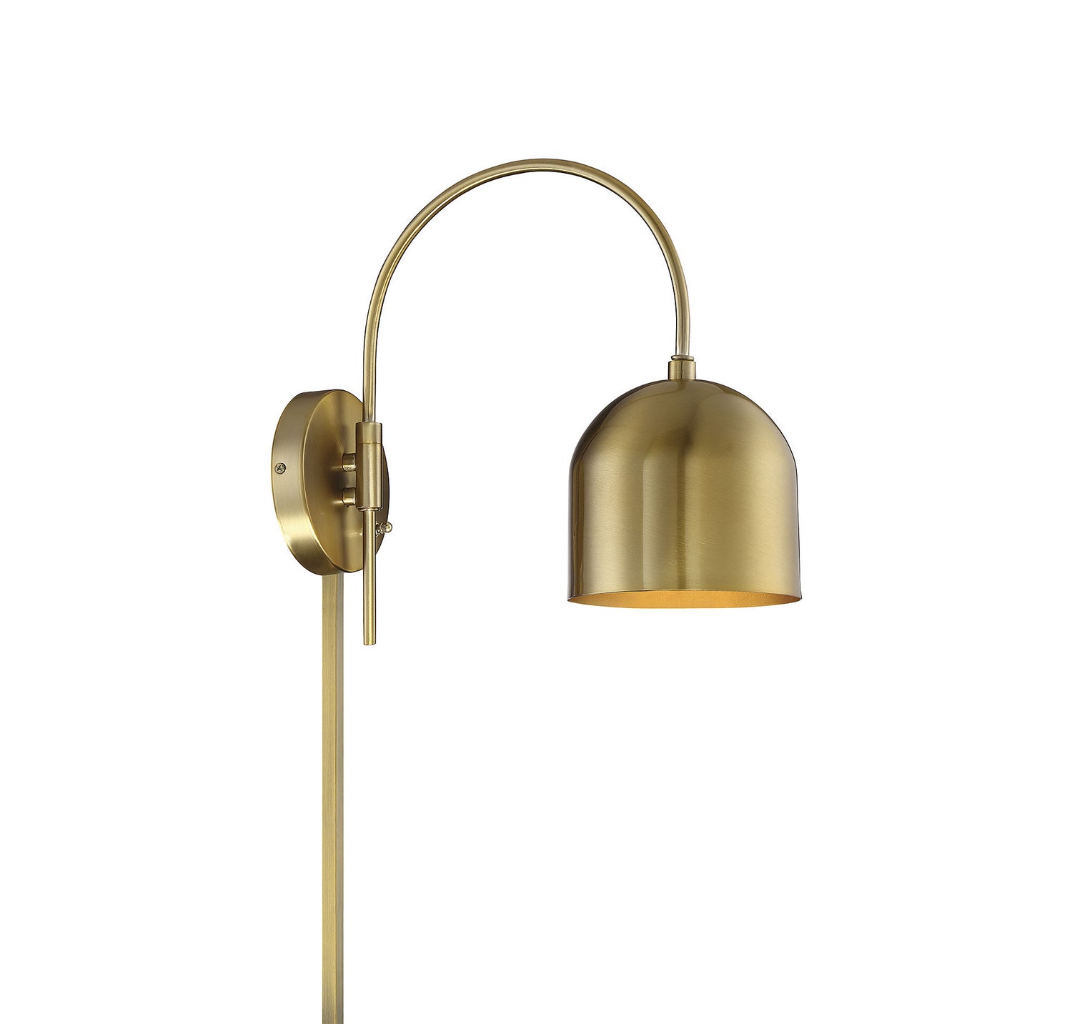 Meridian M90045NB One Light Wall Sconce in Natural Brass