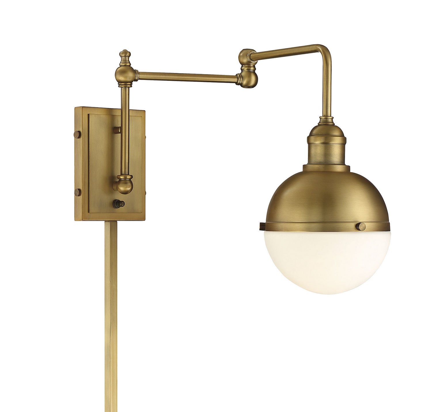 Meridian M90052NB One Light Wall Sconce in Natural Brass