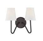 Meridian M90055ORB Two Light Wall Sconce in Oil Rubbed Bronze