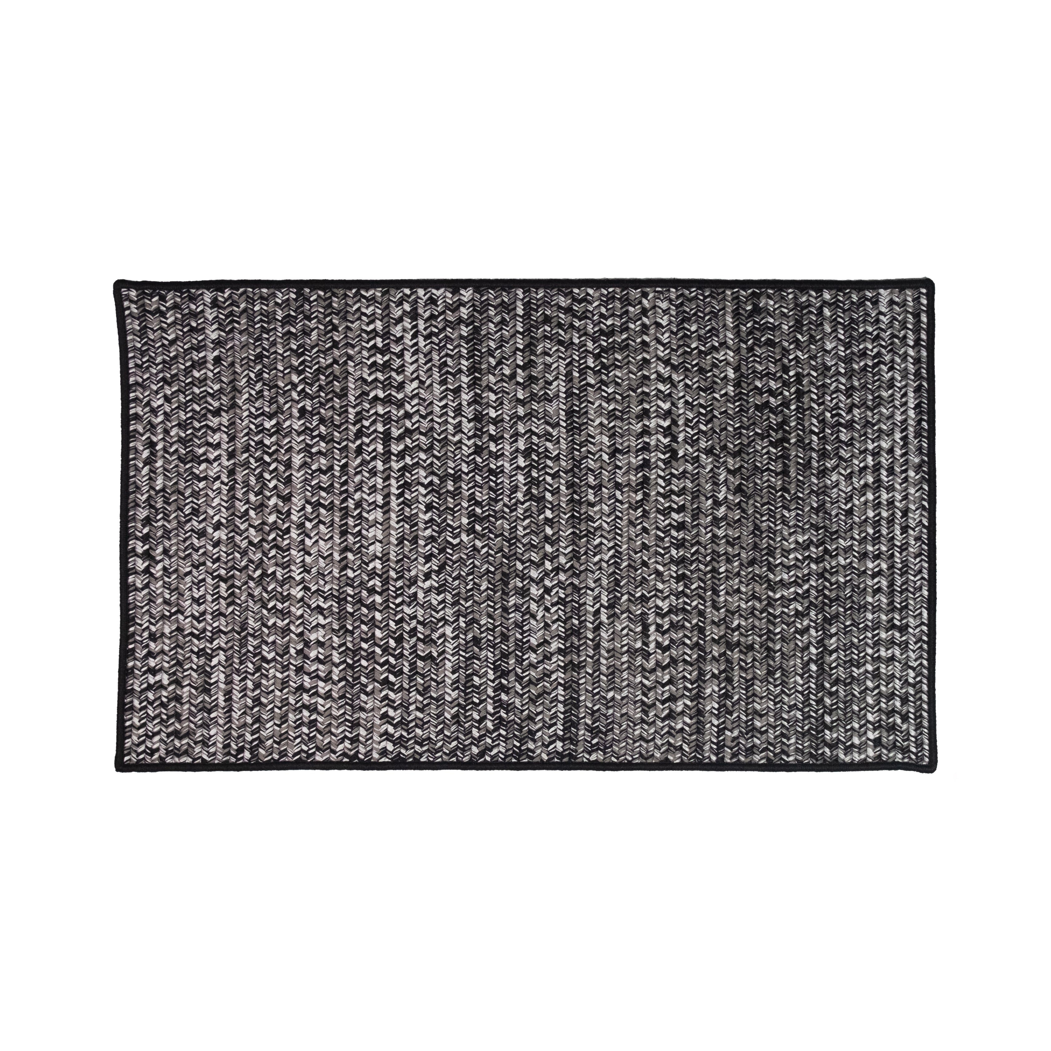 Crestwood Tweed Doormats Ash Black CR12