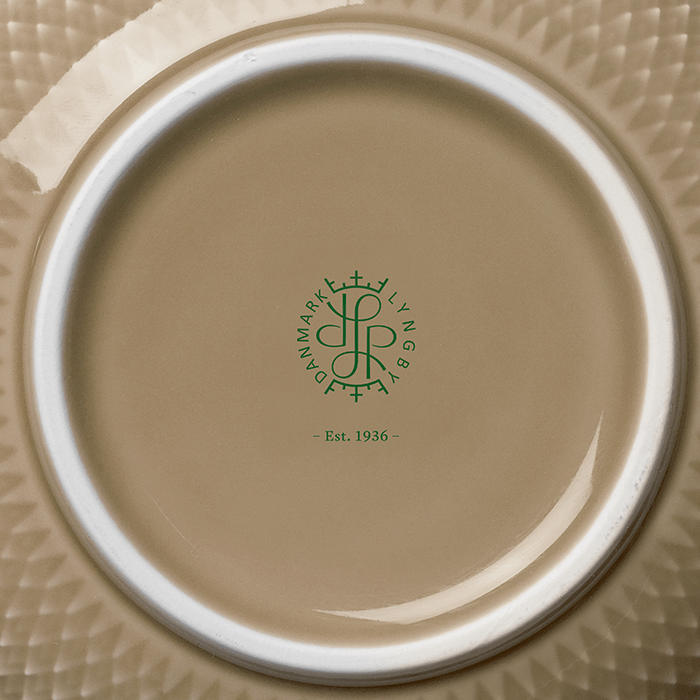Lyngby Porcelæn 201850 Rhombe Earth Serving Bowl in Clay