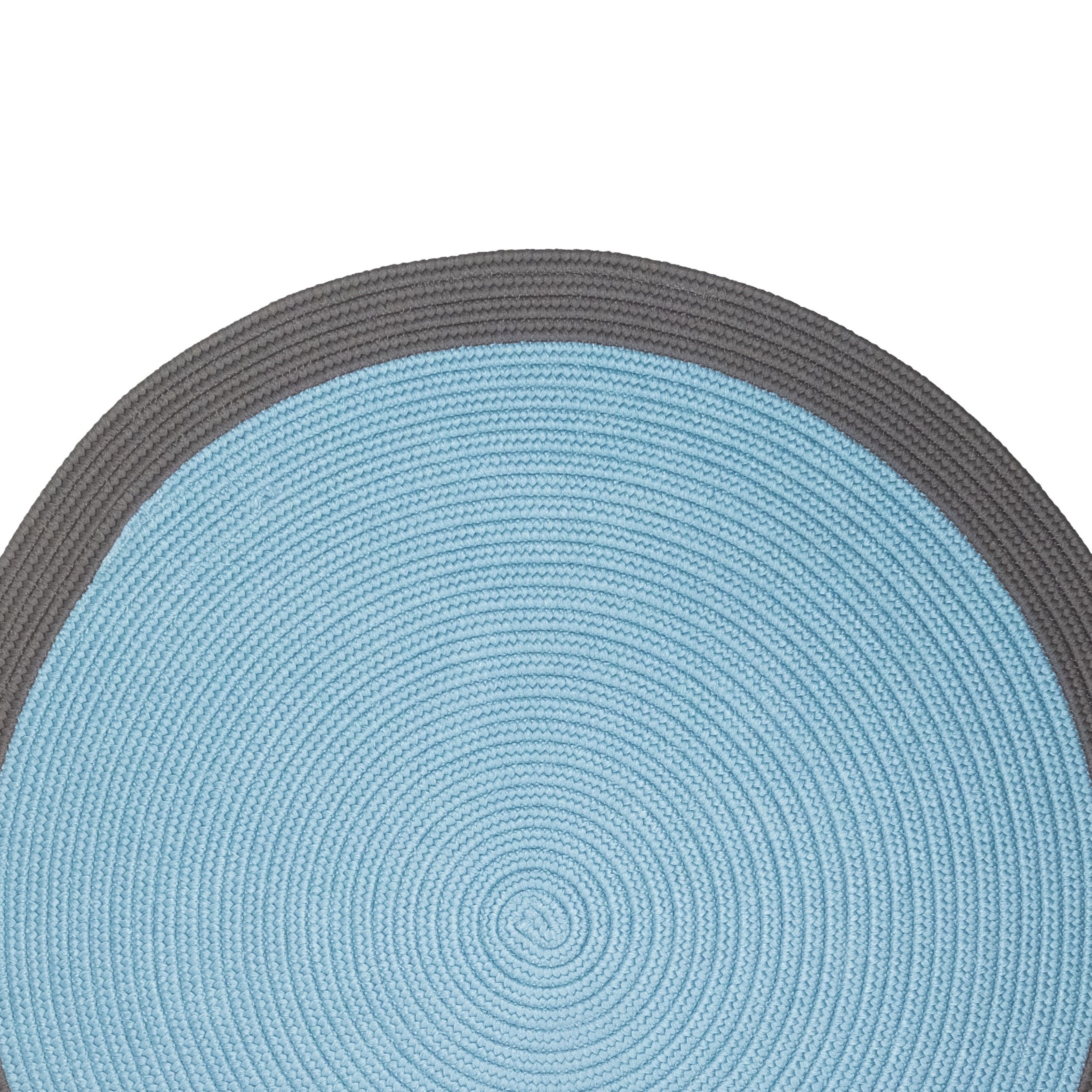 Dolce Bordered Rugs Stone Blue DE08