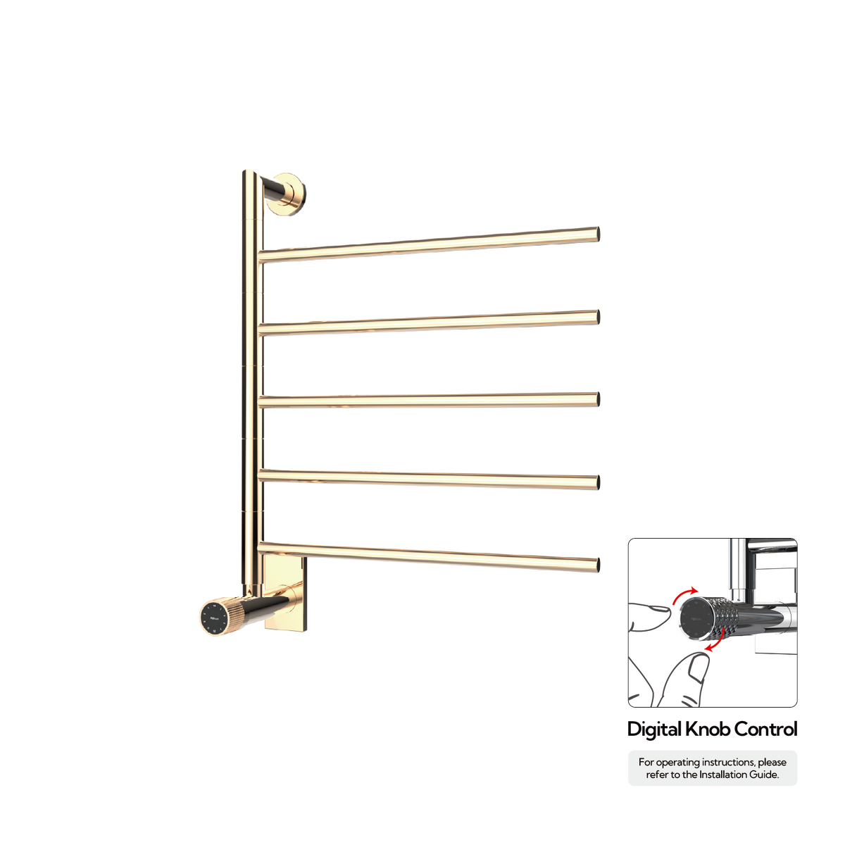 P&Bhusri G06-M-PBZ-XM G06 Towel Warmer in PVD Polished Bronze