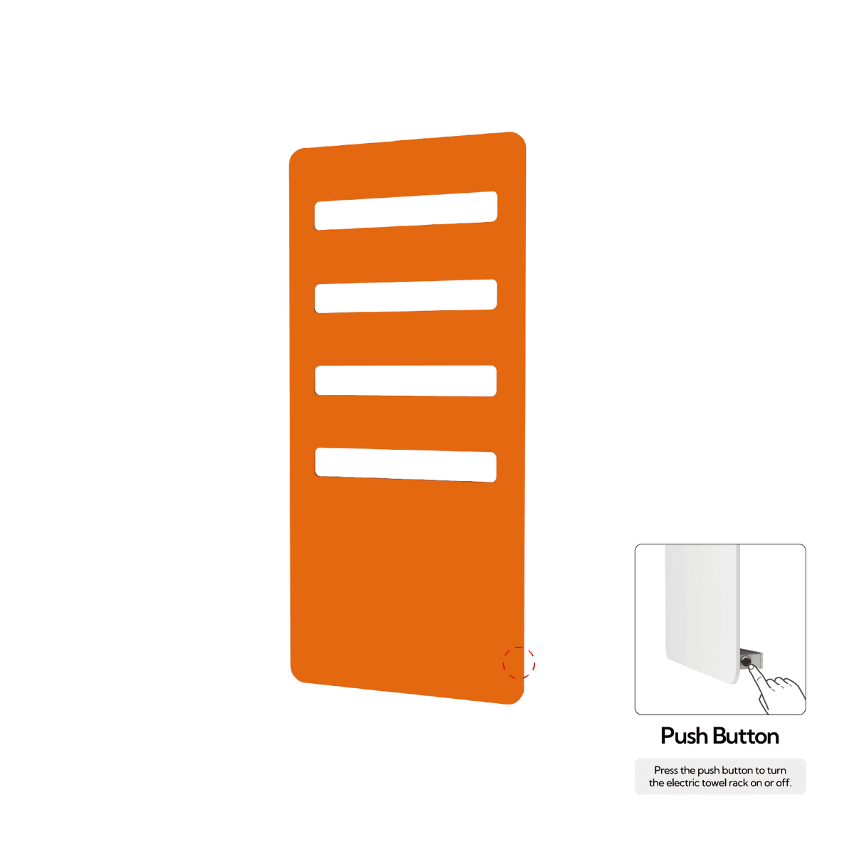 P&Bhusri G07-M-SOR-N G07 Towel Warmer in Sienna Orange