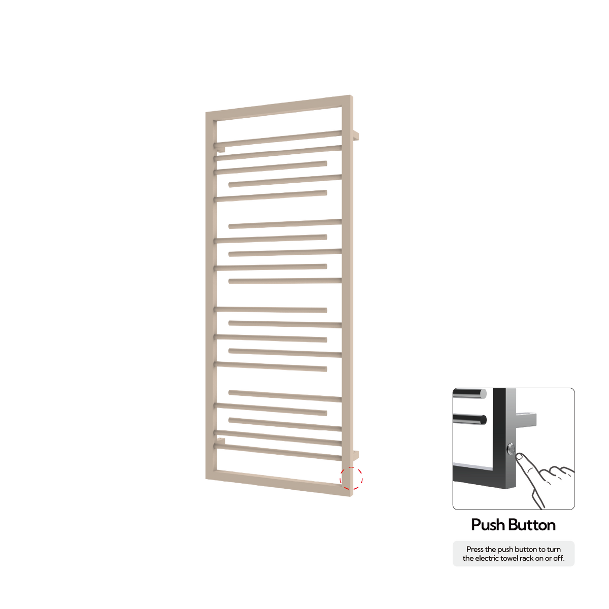 P&Bhusri G22-M-HYW-N G22 Towel Warmer in Harvest Yellow