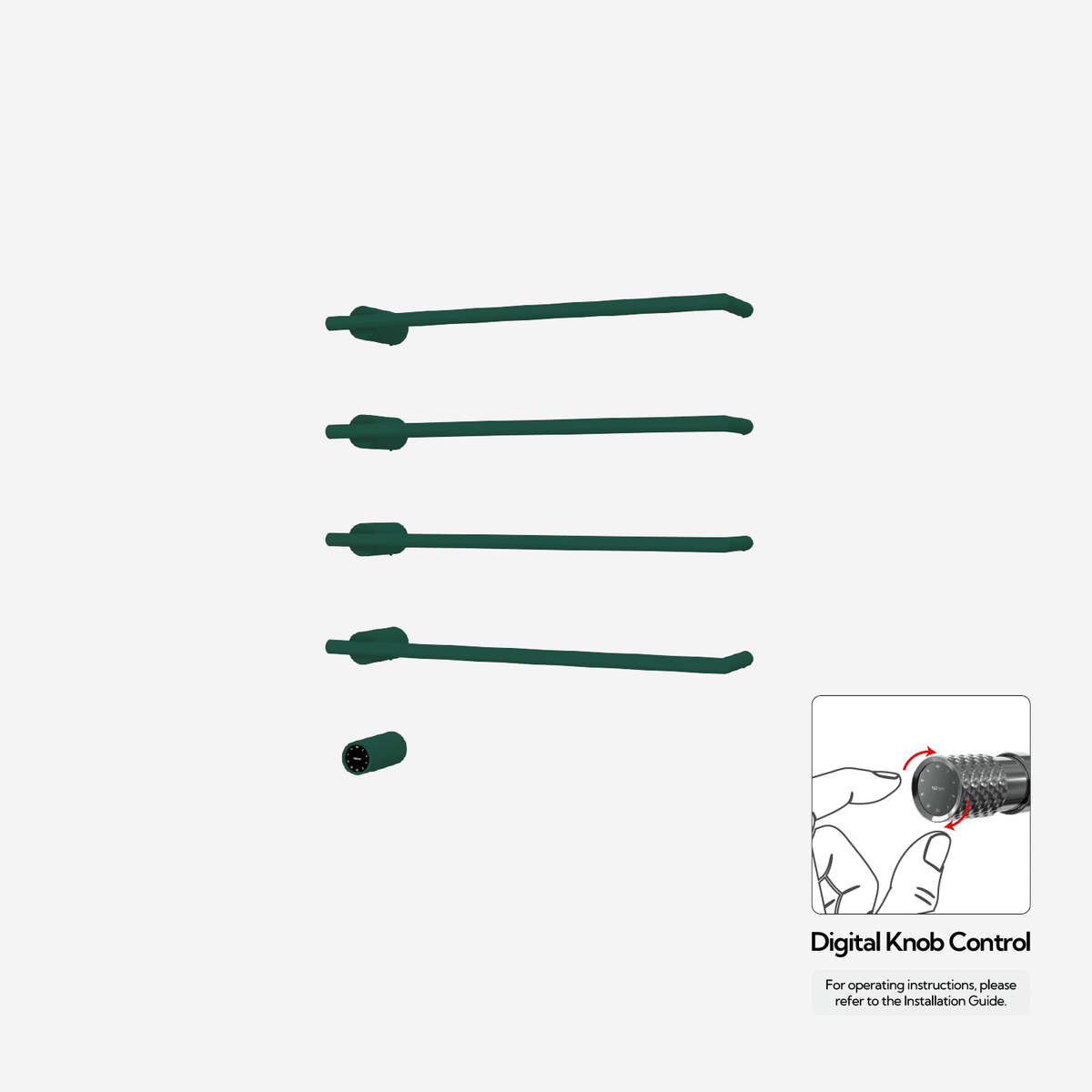 P&Bhusri G26-L-EGR-XY G26 Towel Warmer in Emerald Green