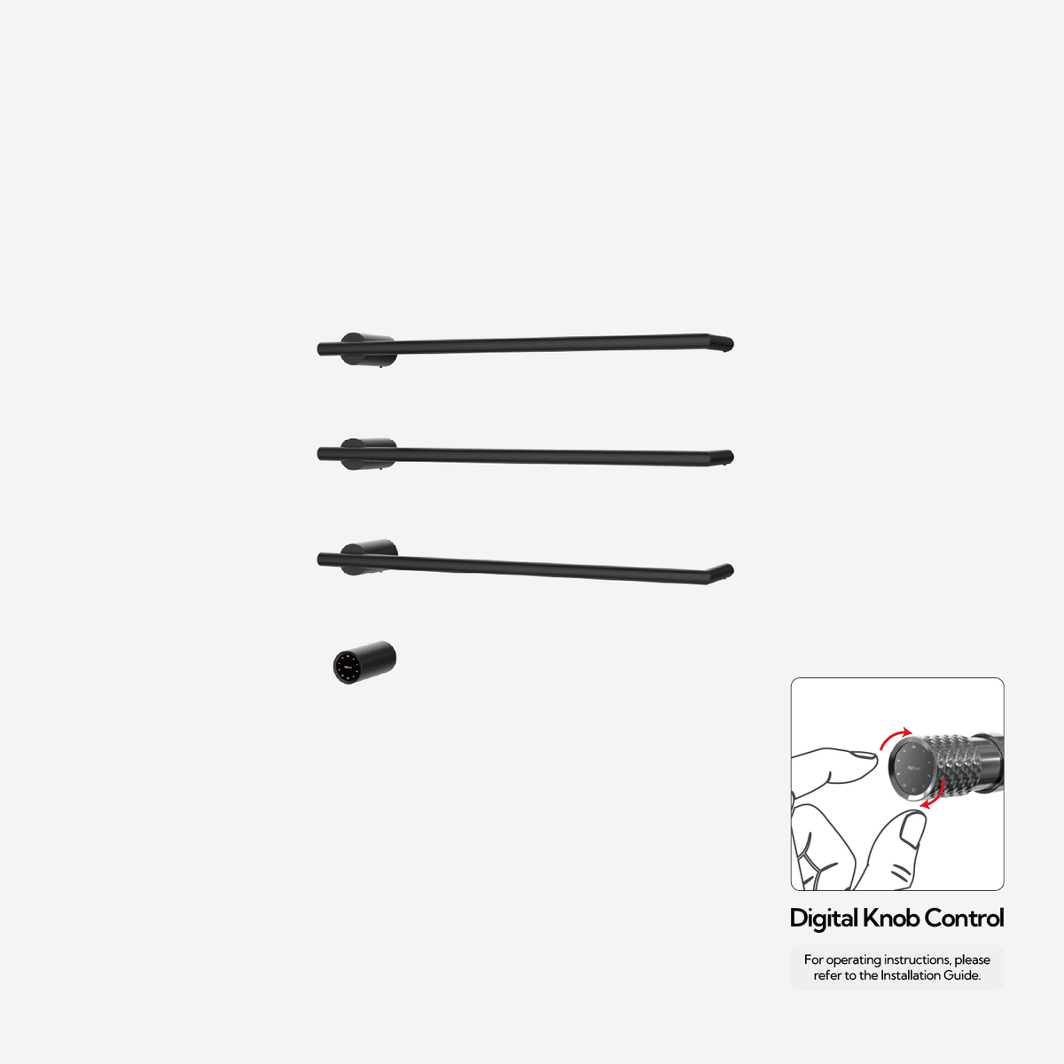 P&Bhusri G26-M-BLK-XY G26 Towel Warmer in Matte Black