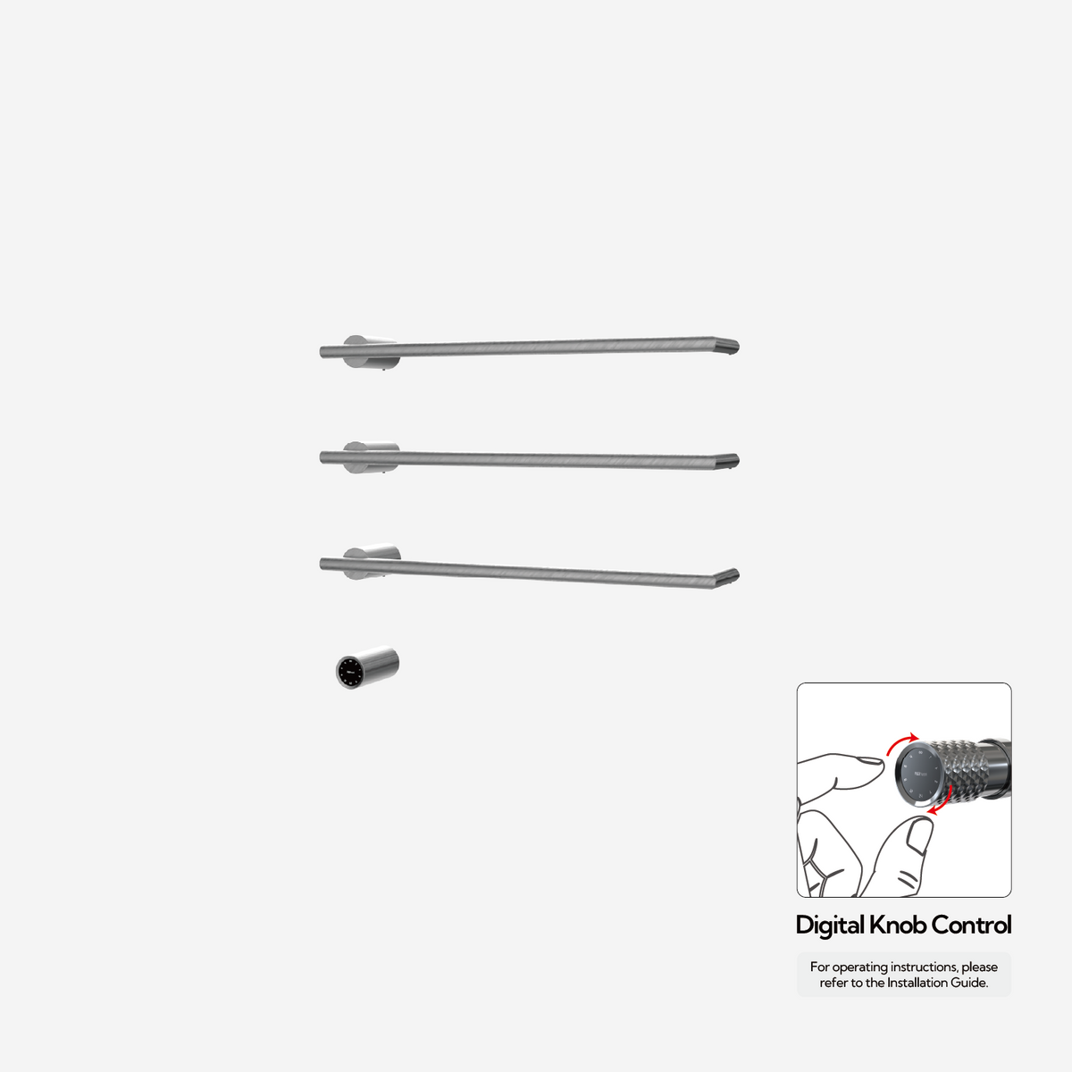 P&Bhusri G26-M-GML-XY G26 Towel Warmer in PVD Gun Metal