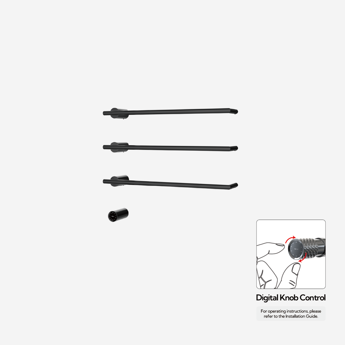 P&Bhusri G26-M-PBN-XY G26 Towel Warmer in PVD Polished Black Nickel