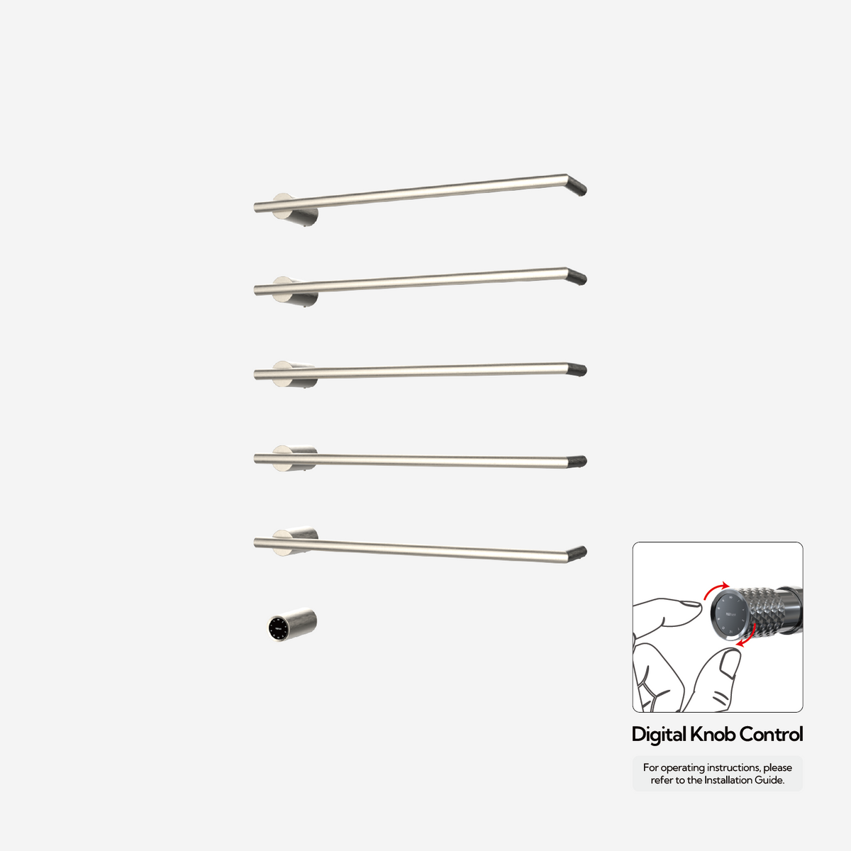 P&Bhusri G26-XL-BNI-XY G26 Towel Warmer in PVD Brushed Nickel