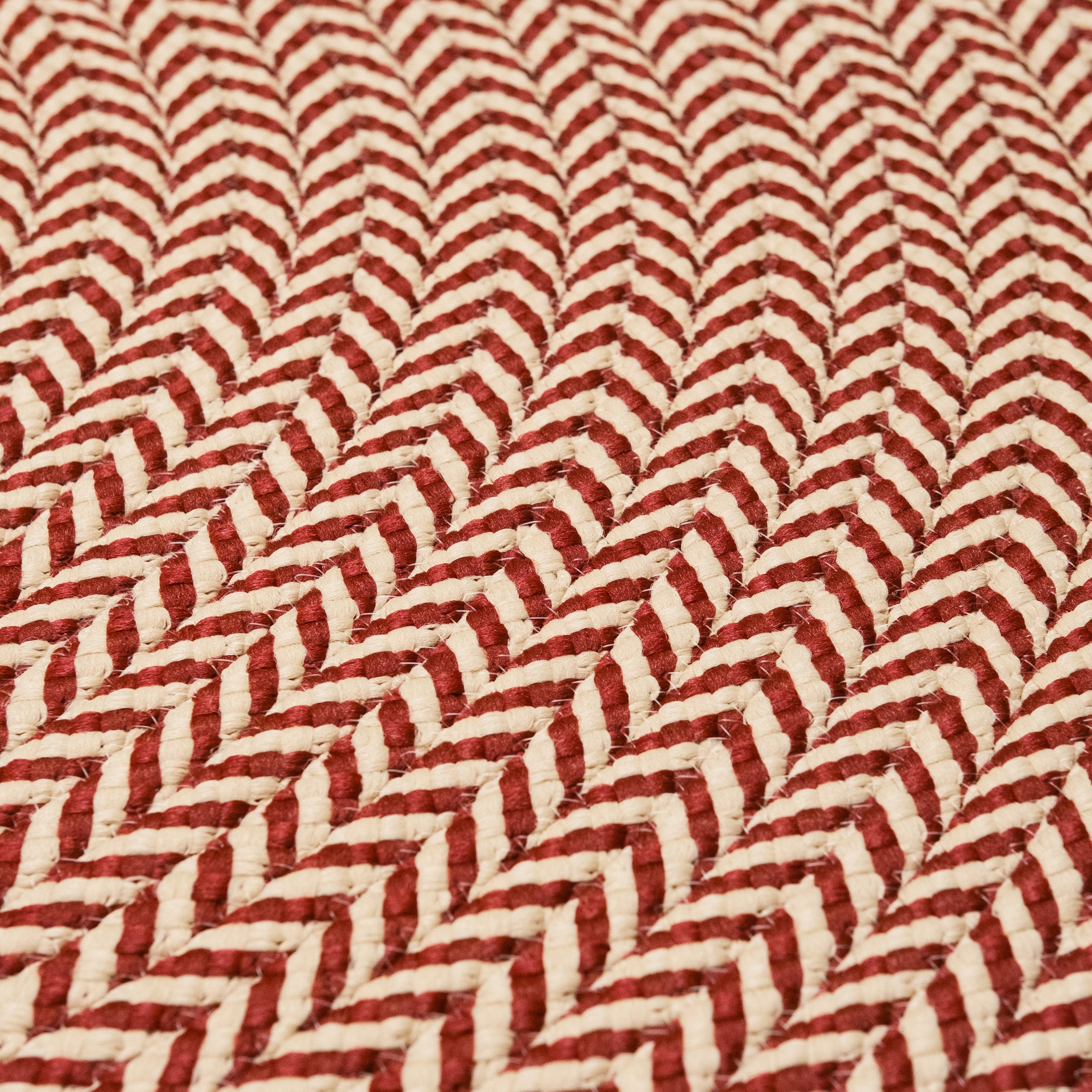 Ibiza Woven Chevron Doormats Scarlet IB04