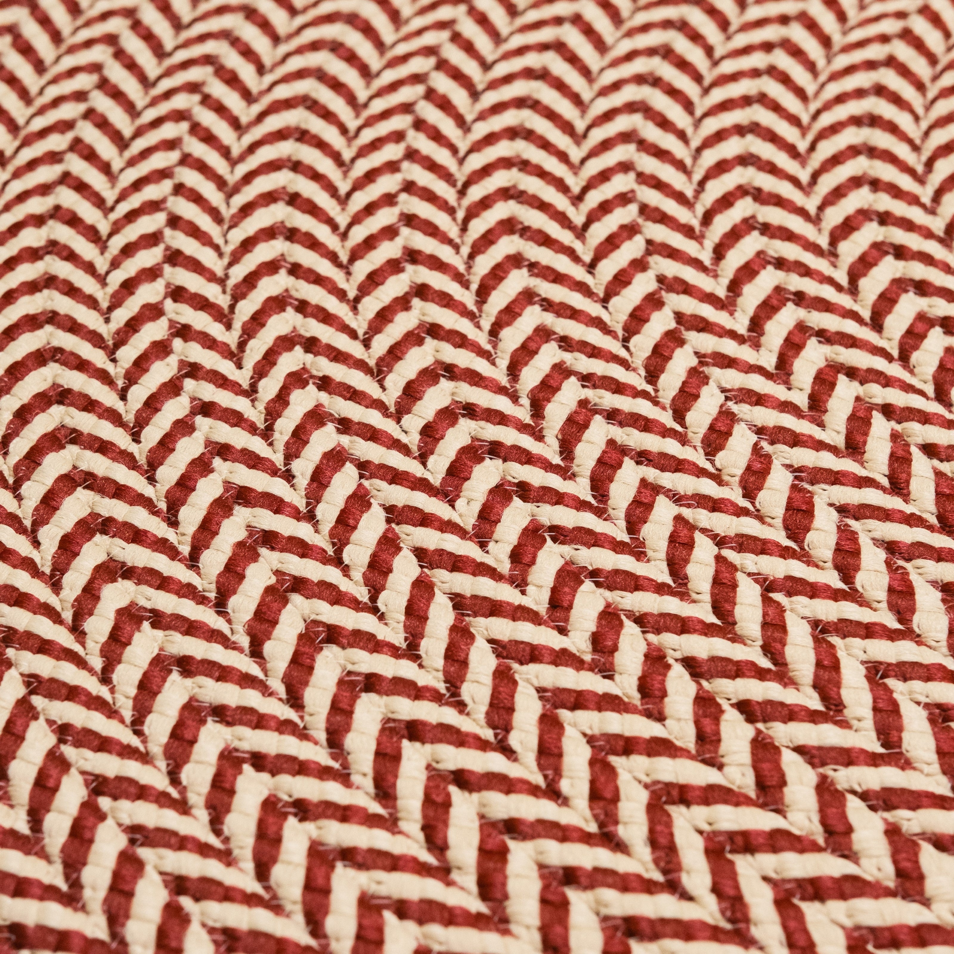 Ibiza Woven Chevron Rugs Scarlet IB04