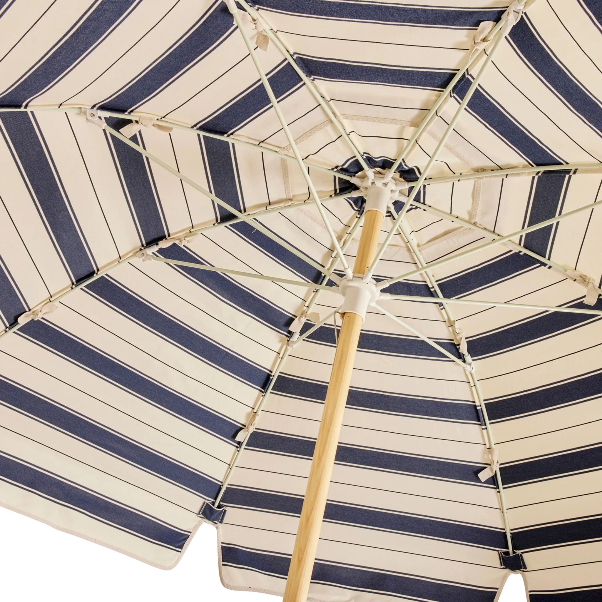 Sophisticated Jardin Patio Umbrella by Basil Bangs, combining high-quality materials and timeless style for Canadian outdoor spaces.