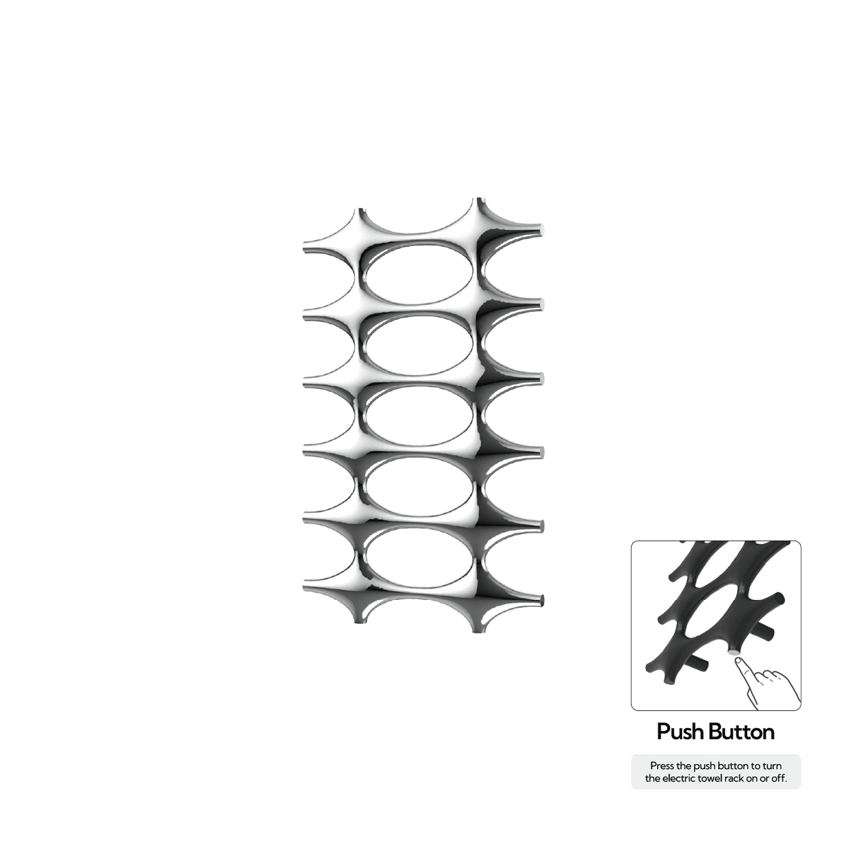 P&Bhusri K015-M-CHR-N K015 Towel Warmer in Polished Chrome