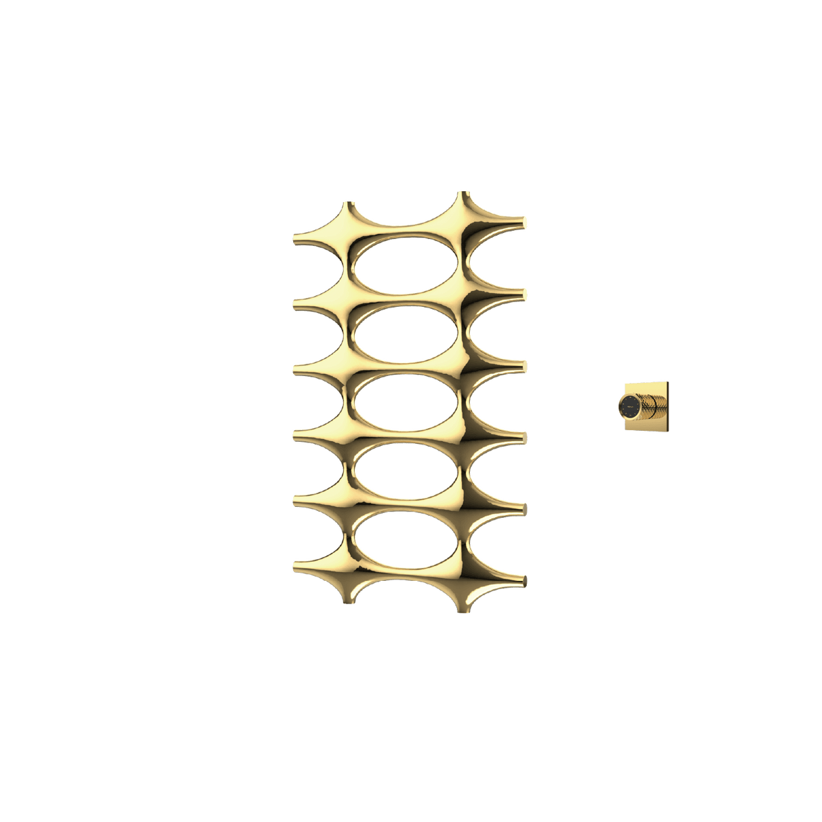 P&Bhusri K015-M-LGD-XM K015 Towel Warmer in PVD Polished Luxury Gold